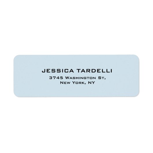 Blauer Blau Schlicht Elegant Modernes Design (Vorne)