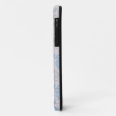Blauer Blau und silberweißer Damast Case-Mate iPhone Hülle (Hinten/Links)