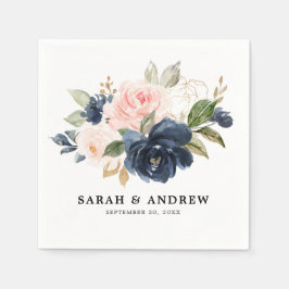 Blauer Blaublau Rosa Rose Botanische Rose Serviette