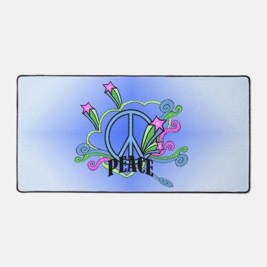 Blauer Blaue Schildkröten Pink Star Schreibtischunterlage (Vorderseite)