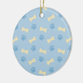Blauer Blauer Bläschen Druckknochenmuster Keramikornament (Links)
