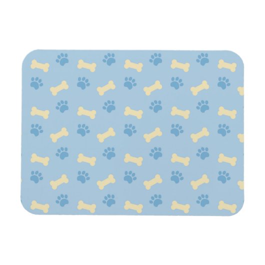 Blauer Blauer Bläschen Druckknochenmuster Magnet (Horizontal)