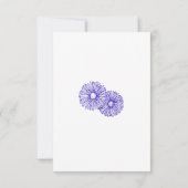 Blauer Blauer Blauer Blauer Blütenhochzeit Einladung (Rückseite)