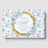 Blauer Blauer Blauer Glitzer Gästebuch (Vorderseite)