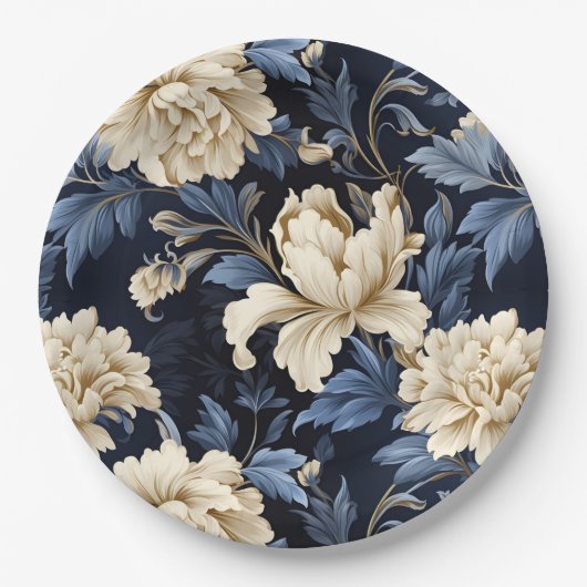 Blauer Blauer Blauleng Pappteller (Vorderseite)