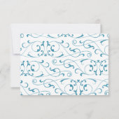 Blauer Blauer Blüh Hochzeit RSVP Karte (Rückseite)