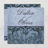 Blauer Blauer Blumenkohl Einladung (Vorne/Hinten)