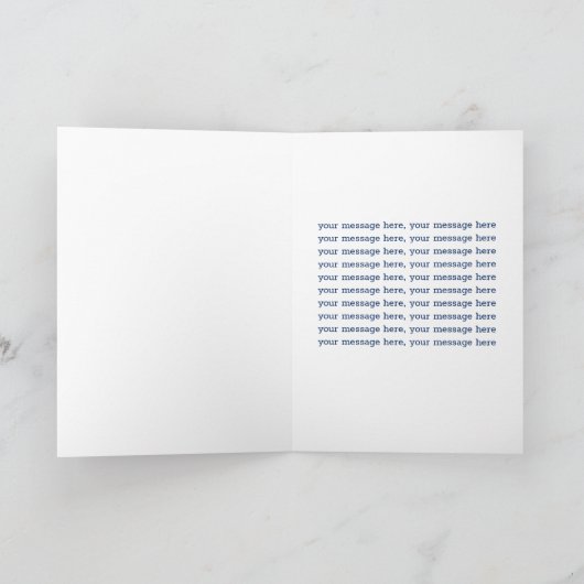 Blauer Blauer Bokeh Happy Vatertag Karte (Innenseite)