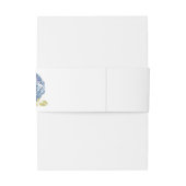 Blauer Blauer Burnt Orange Fall Floral Hochzeit Einladungsbanderole (Rückseitenbeispiel)