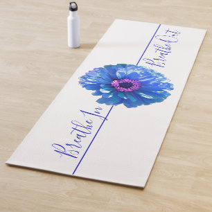 Blauer Blauer Daisy - Atmen Sie ein. Ausatmen Yogamatte