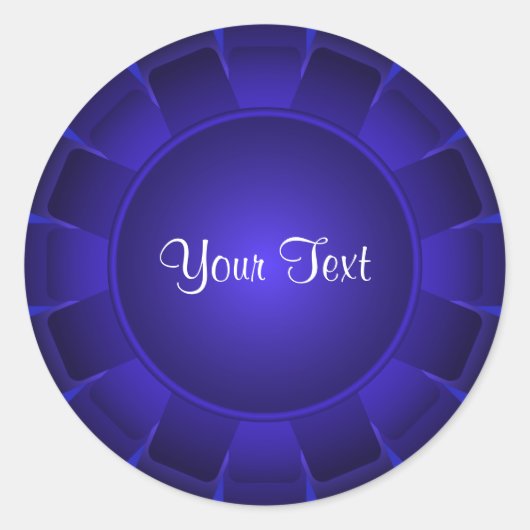 Blauer Blauer der Multifunktionsleiste zum Anpasse Runder Aufkleber (Vorderseite)