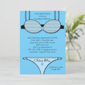 Blauer Blauer Einladung (Stehend Vorderseite)