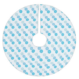 Blauer Blauer Flor aus den 1970er Jahren mit Vinta Polyester Weihnachtsbaumdecke