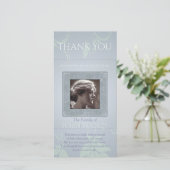 Blauer Blauer Graue Vorlage Beileid Vielen Dank P (Stehend Vorderseite)