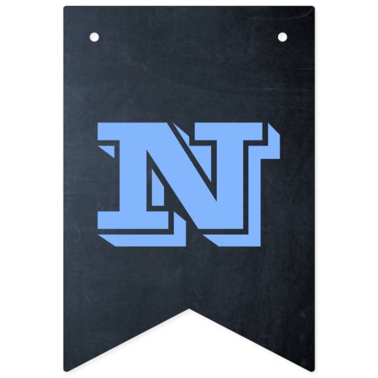 Blauer Blauer Jeden Anlaß-Banner für Chalkboard Wimpelkette (Dritte Fahne)