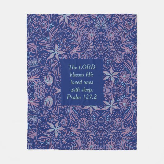 Blauer Blauer | LORDSCHLAFEN MIT SCHLAF | CHRISTLI Fleecedecke (Vorderseite)