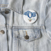 Blauer Blauer Luftballon Babyduschtaste Button (Beispiel)