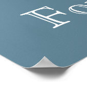 Blauer Blauer Schmetterling Wirbel Virtue Poster (Ecke)