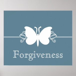 Blauer Blauer Schmetterling Wirbel Virtue Poster