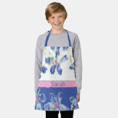 Blauer Blauer Schürze (Getragen)