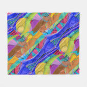 Blauer Blauer See Fleecedecke (Vorderseite (Horizontal))