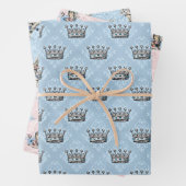 Blauer Blauer und rosa Alice im Wunderland Kinderd Geschenkpapier Set (Beispiel)