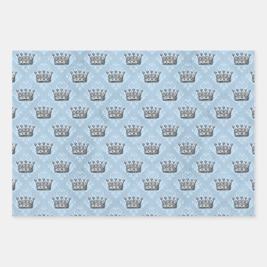 Blauer Blauer und rosa Alice im Wunderland Kinderd Geschenkpapier Set (Vorderseite)