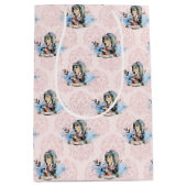 Blauer Blauer und rosa Alice im Wunderland Kinderd Mittlere Geschenktüte (Vorderseite)