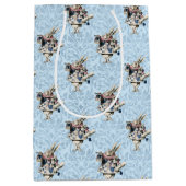 Blauer Blauer und rosa Alice im Wunderland Kinderd Mittlere Geschenktüte (Vorderseite)