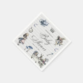 Blauer Blauer und rosa Alice im Wunderland Kinderd Serviette (Ecke)