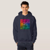 Blauer Blauer Vortrag für Logo hinzufügen anpassen Hoodie (Vorne ganz)