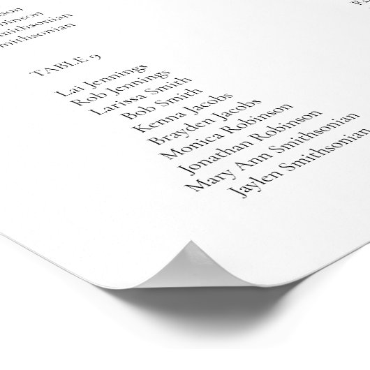 Blauer Blaufass-Sitzplan 12 V2 Poster (Ecke)