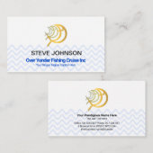 Blauer Blauleng Lines schwimmen Fische Visitenkarte (Vorne/Hinten)