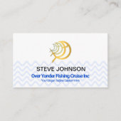 Blauer Blauleng Lines schwimmen Fische Visitenkarte (Vorderseite)