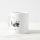 Blauer Blaupumpen für Floral Navy Mug Kaffeetasse (Vorderseite Links)