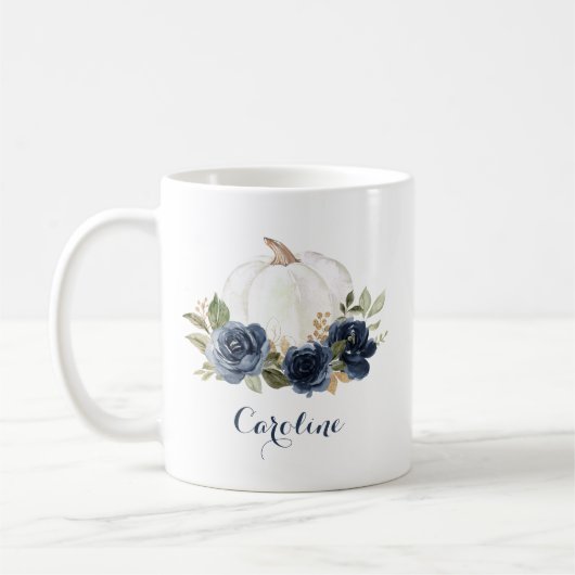 Blauer Blaupumpen für Floral Navy Mug Kaffeetasse (Links)