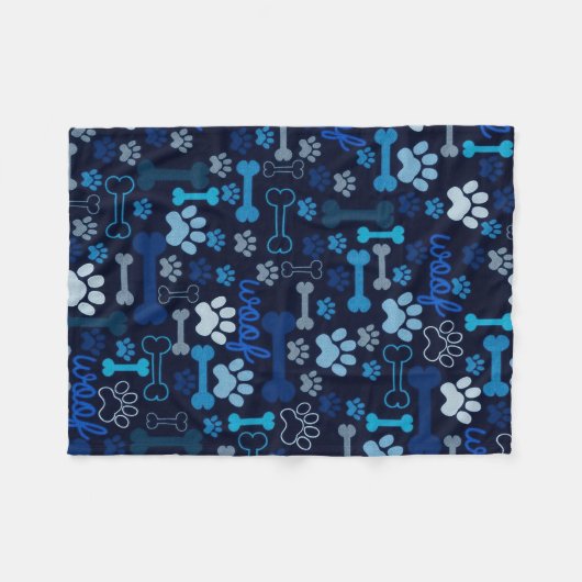 Blauer Blautafel Fleecedecke (Vorderseite (Horizontal))