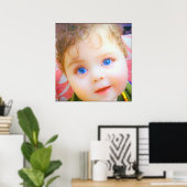 Blauer Blick Poster (Heimbüro)