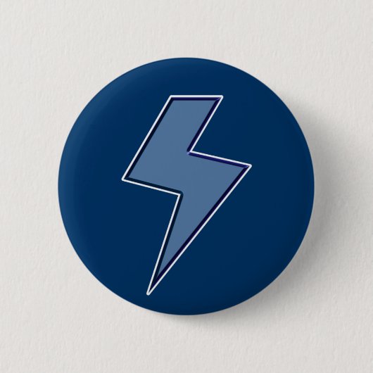 Blauer Blitz Button (Vorderseite)