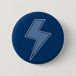 Blauer Blitz Button