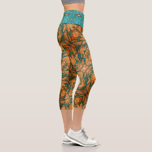 Blauer Blitz Capri Leggings