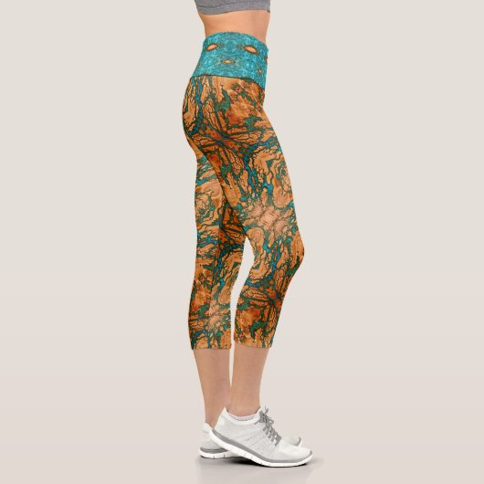 Blauer Blitz Capri Leggings (Rechts)