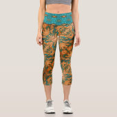Blauer Blitz Capri Leggings (Vorderseite)