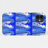 Blauer Blitz Case-Mate iPhone Hülle (Rückseite (Horizontal))