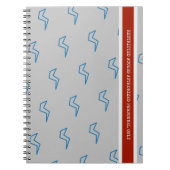 Blauer Blitz mit eingeschränktem Zugang Notizblock (Vorderseite)