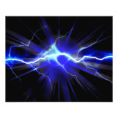 Blauer Blitz oder Strom Fotodruck (Vorne)