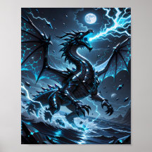 Blauer Blitz, Schwarzer Drache, Sturm-Fantasie