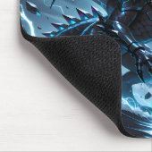 Blauer Blitz Schwarzer Drache Sturm Fantasy Gaming Mousepad (Ecke)