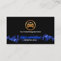 Blauer Blitzschlag Gold Taxi Designierter Fahrer