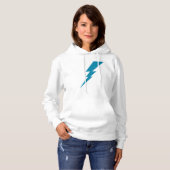 Blauer Blitzschlag Hoodie (Vorne ganz)